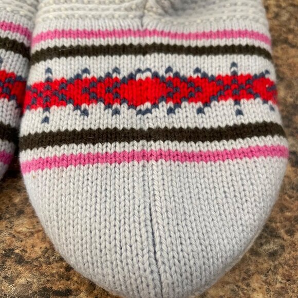 Bombas Knit Gripper Sole Slipper Socks Size M Cozy Nordic Fair Isle Cabincore - Picture 3 of 6